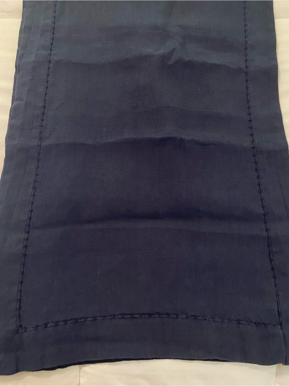 Williams-Sonoma 100% Linen Runner in Navy Blue 18”x 106”